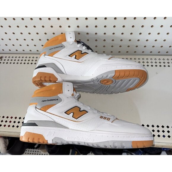 New Balance 650R Mens Leather Athletic Shoes Sneakers Size 11.5 White Brown main image 7